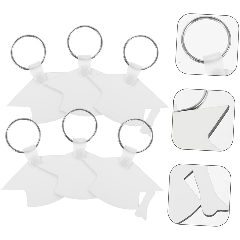 Graduation Keys Couple Keychains Couples Gift Sublimation Blank Key Rings Blank Heat Transfer 30 Pcs