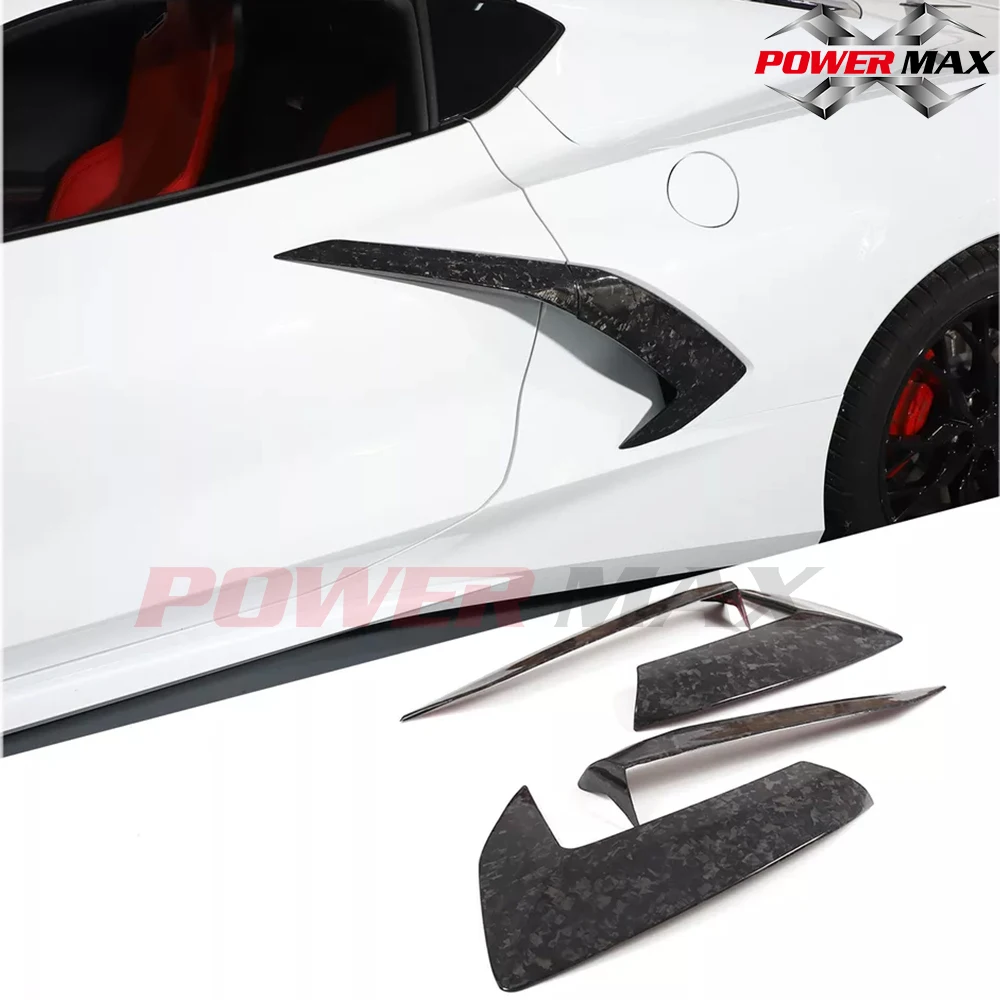 Auto Accessories Fits Chevrolet Corvette C8 20-23 Carbon Fiber Door Handle Trim Cover Body Kits