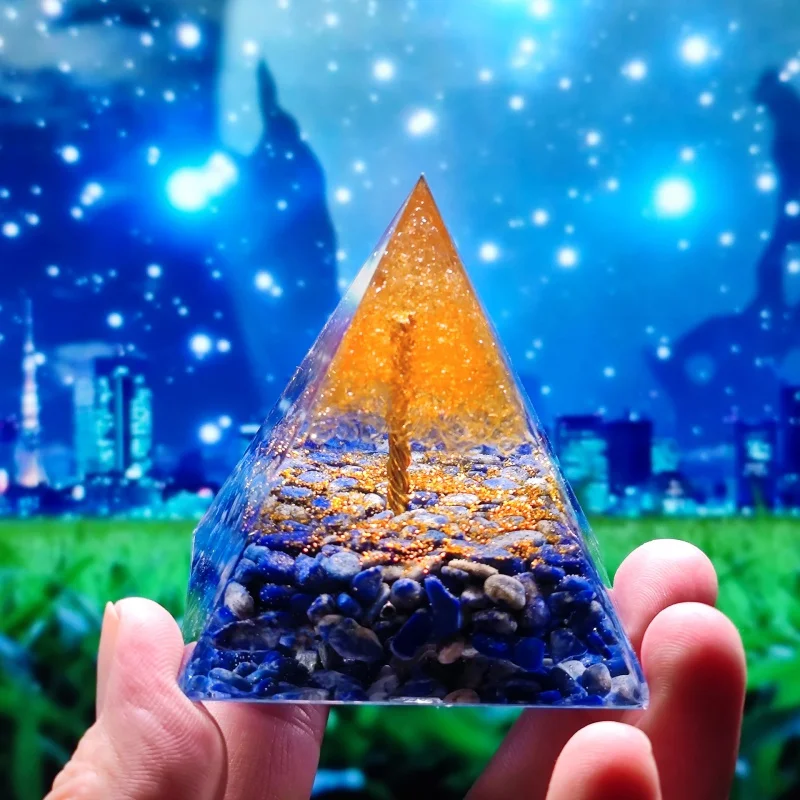 

Ogen Energy Tree of Life Pyramid Home Crafts Resin Decorations Desktop Decoration Dream Come True