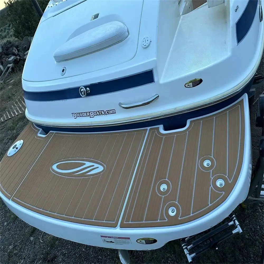 

2008 Maxum 2400 SR3 Платформа для плавания с открытым луком Кабина Лодка из тикового дерева EVA Напольный коврик SeaDek Gatorstep Style Самоклеящаяся V271 K9H2