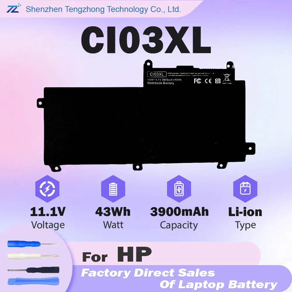 CI03 CI03XL CIO3 CIO3XL Laptop Battery Replcement for HP ProBook 640 G2 645 G2 650 G2 655 G2 640 G3 645 G3 650 G3 655 G3 Series