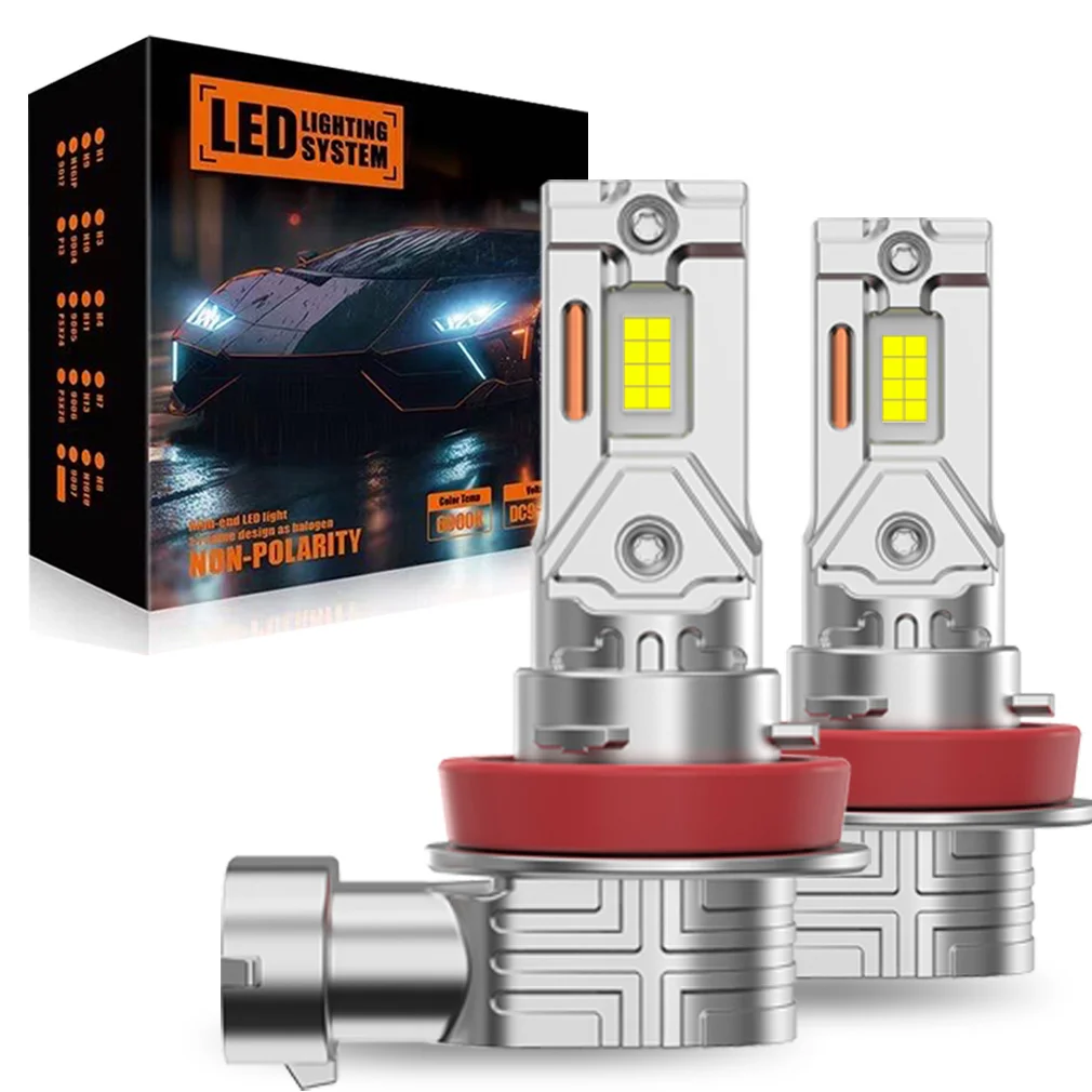 2Pcs 22000LM H8 H11 H9 H16 JP LED Headlight 100W Super Bright Canbus 9005 HB3 9006 HB4 LED Headlamp Bulb 3570 CSP 6000K 12V