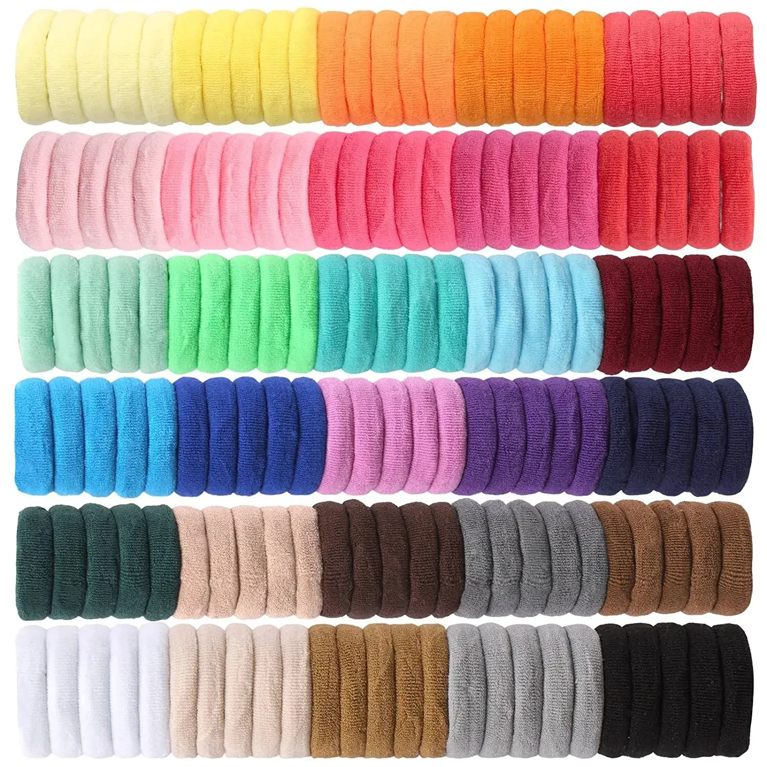 50pcs/100pcs/200pcs/300pcs High Bullet Rope Scrunchie Hair Hair Rope Towel Loop Holster Rubber Band for Women