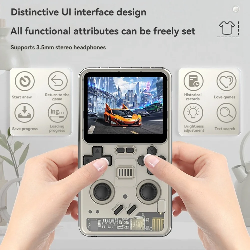 

Y14A RGB20 Open-Source Game Player Handheld Gaming Console Retro Design 3.2 Inch HD Screen 10+ Emulator Support