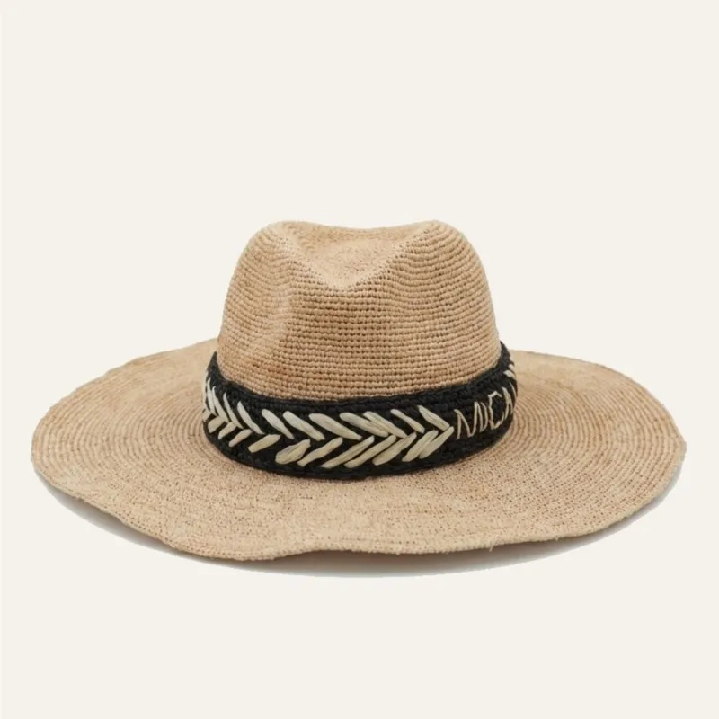 New fashionable hand-woven top hat for women versatile hood