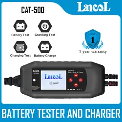 Lancol CAT-500 2 In 1 12V Battery Tester Battery Charger 8A Maintainer Automatic Trickle Charge For Lead Acid Lithium Batteries