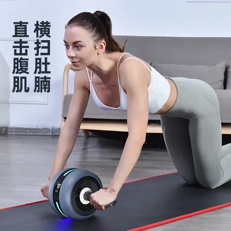 Silent Fitness Abs Strengthening Wheel Intelligent Automatic Rebound Abs Wheel Home Abs Wheel