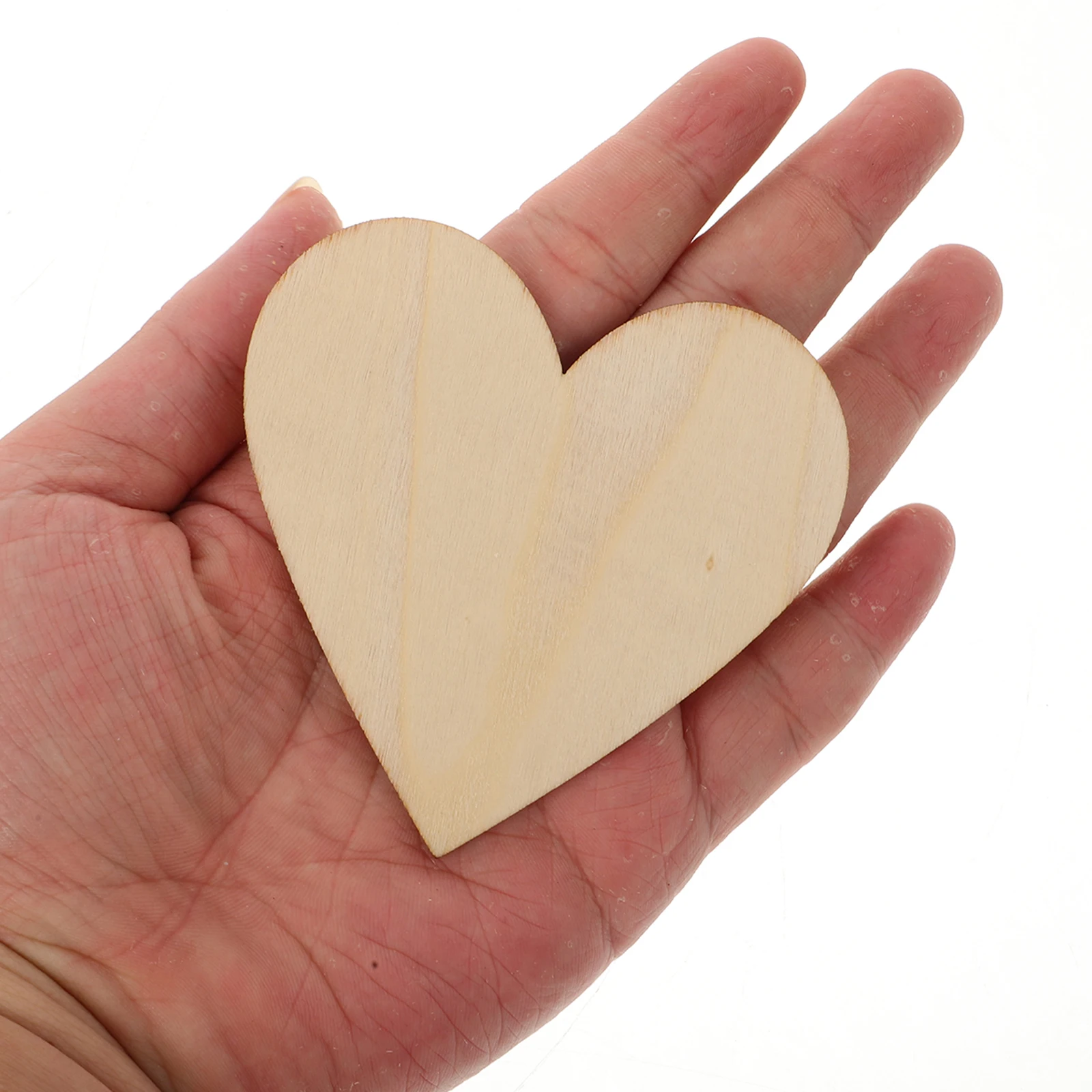 

10 Pcs Love Shape Wood Slices Christmas Wooden Embellishments Scrapbook Craft Materials Kids Creativity Sewing Tools