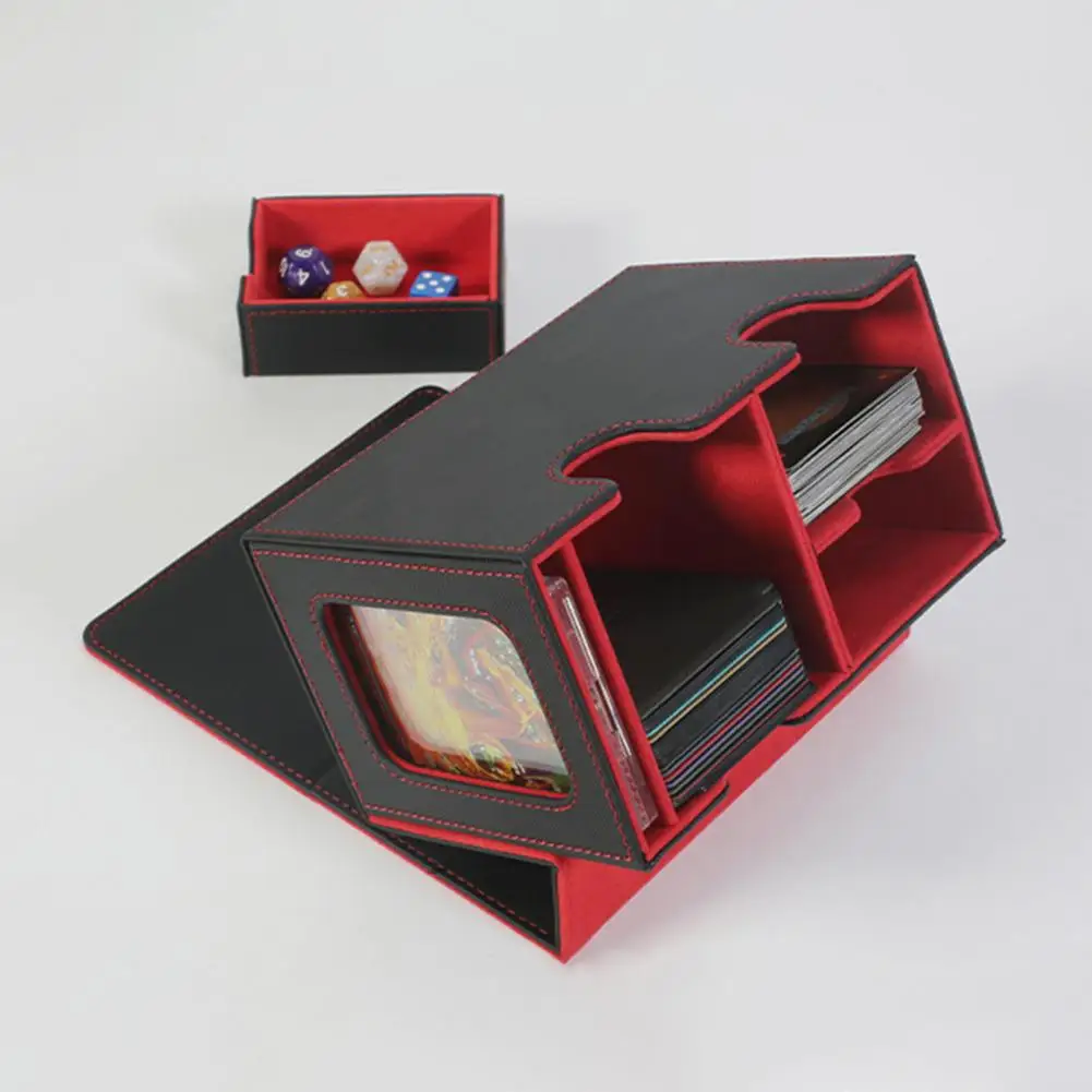 

Game Card Storage Box Shockproof Scratch-Resistant Wide Mouth Deck Case Easy Access Magnetic Closure Deck Box Card Holder