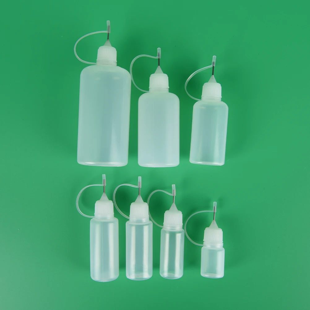 1PC Needle Tip Glue Applicator Bottle Tube Sub-bottling Pinhole Refueling Bottle 10-50ml Soft Bottle With Cap DIY Craft Tool