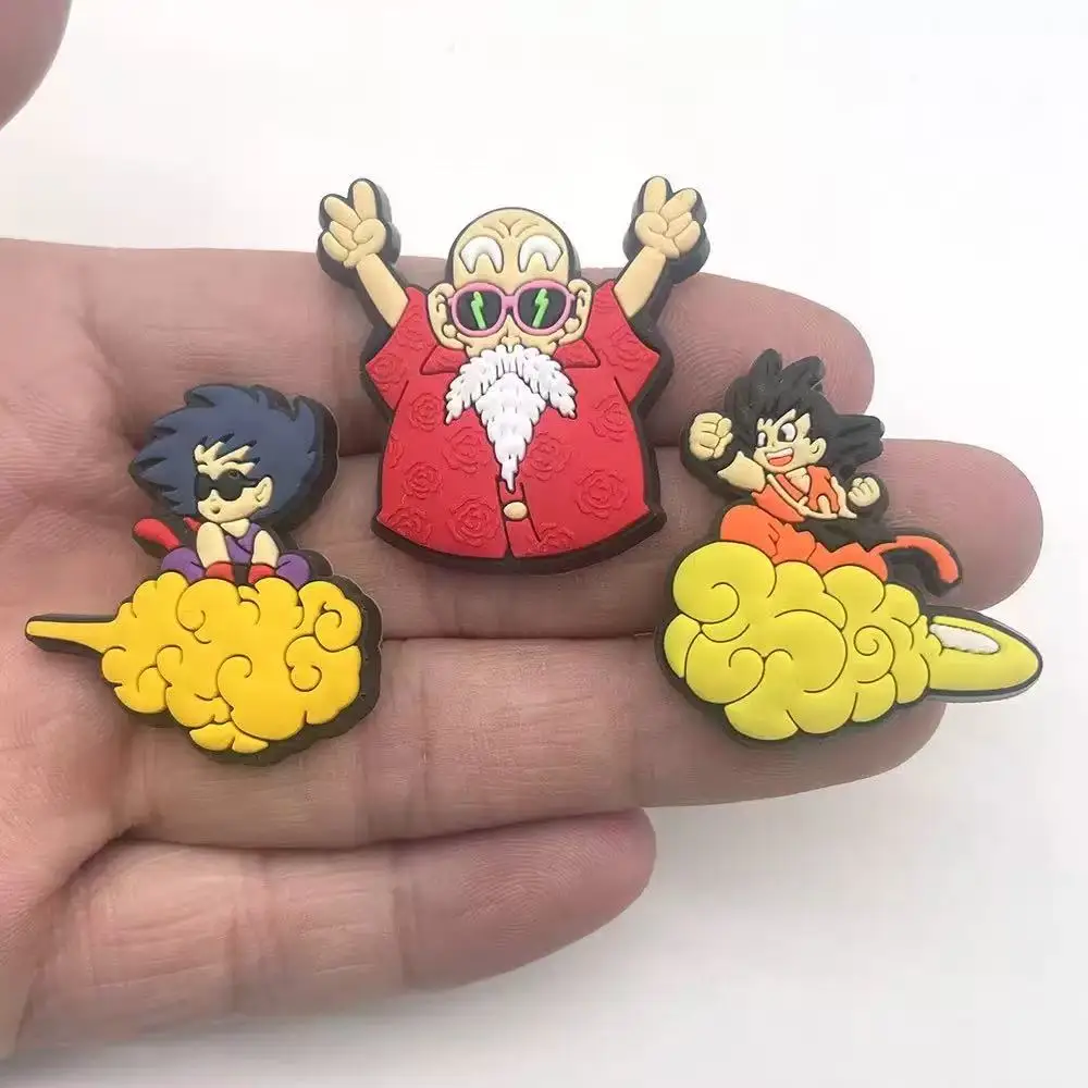 1pcs Cute Dragon Ball Anime Shoes Charms Goku Cartoon Shoe Accessories PVC Decorations for Sandals, Perfect Gift for Anime Fans image 3