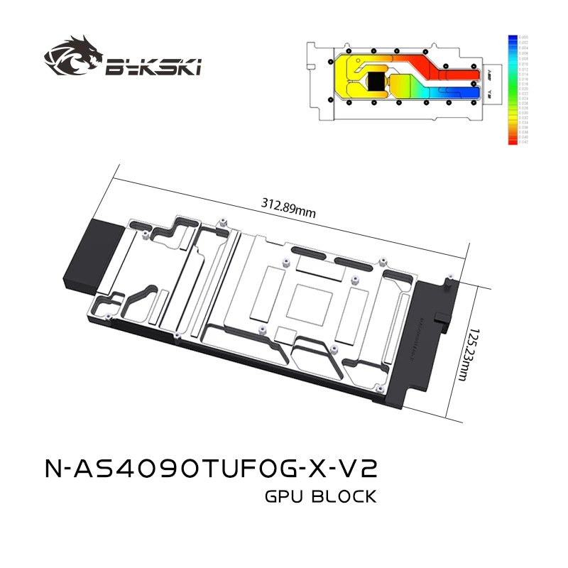 

Блок графического процессора Bykski N-AS4090TUFOG-X-V2 ASUS TUF GAMING RTX 4090/4070Ti Super OG с водяным охлаждением видеокарты/все металлические радиаторы