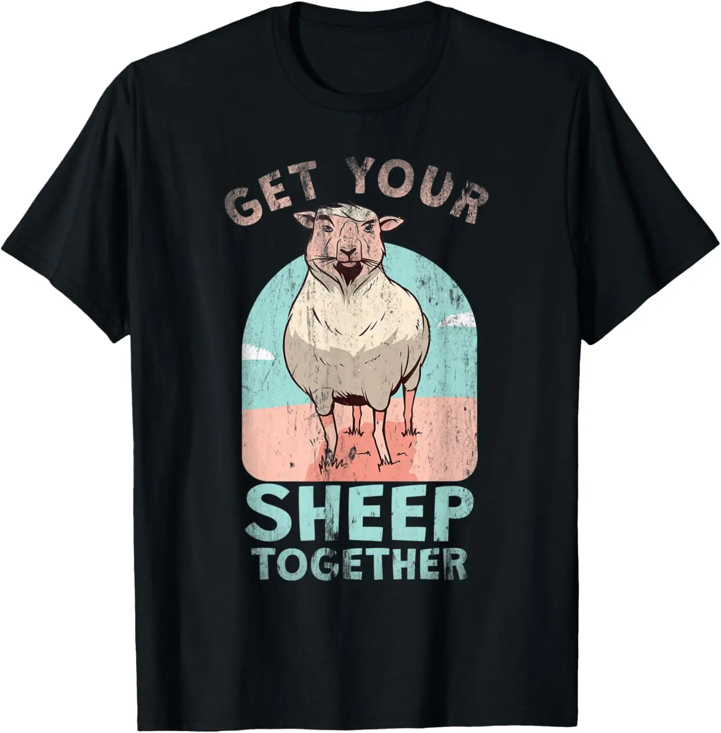 Funny Pun Get Your Sheep Together 티셔츠