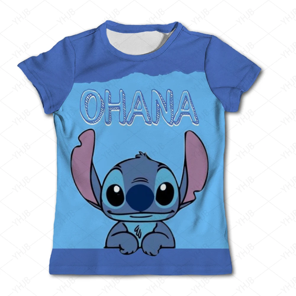 

Kawaii Children's Stitch T-Shirt Boys Cartoon Short Sleeved Kids Girls Casual T Shirts Clothing Baby Top Quick Drying Clothes