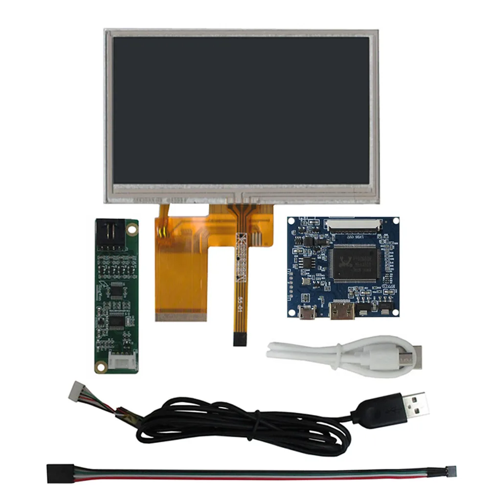 4.3 Inch 480*272 LCD Display Screen Digitizer Touchscreen Controller Control Driver Board Mini HDMI-Compatible Monitor Kit