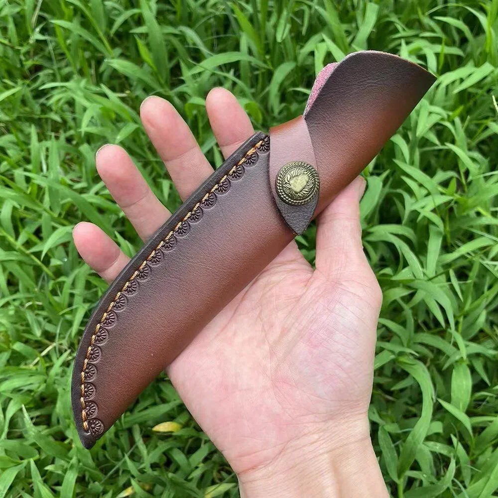 

Защитный чехол для ножа, двухслойная воловья кожа, чехол для ножа с фиксированным лезвием, кожаный чехол, ножны, кобуры, кухонный нож для охоты