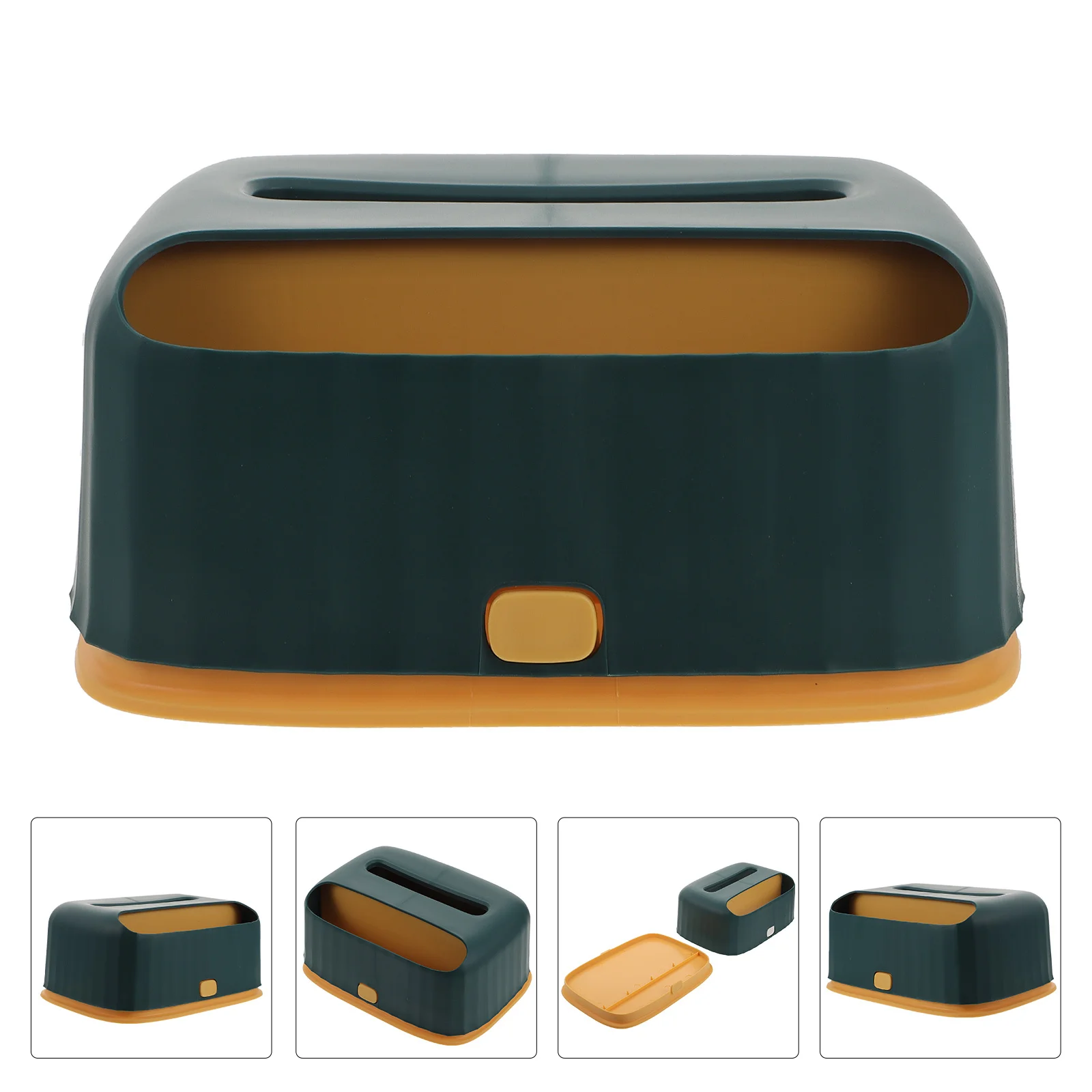 

1Pcs Multifunctional Tabletop Plastic Tissue Box Creative Napkin Holder Non-Slip Home Storage Organizer for Bedroom