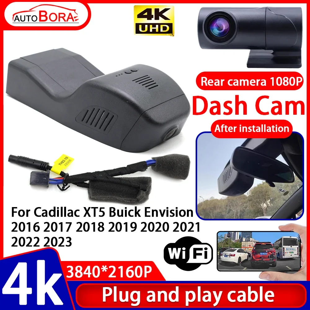 Recorder Night Visio 4K Plug and Play Car DVR Dash Cam for Cadillac XT5 Buick Envision 2016 2017 2018 2019 2020 2021 2022 2023