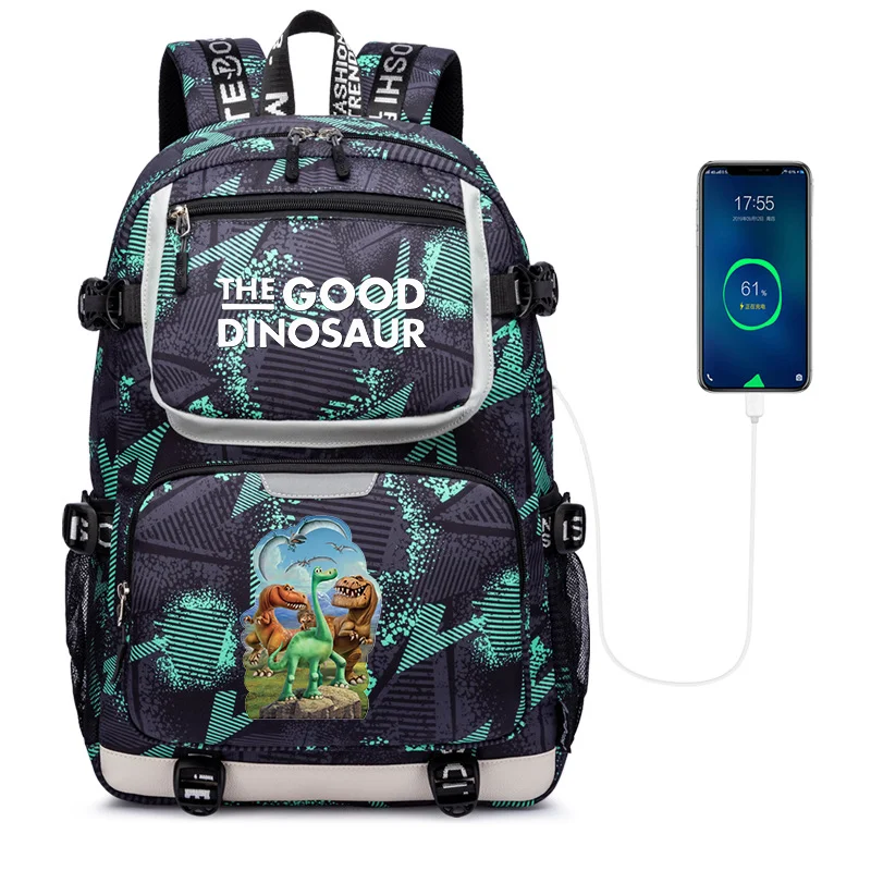 

Disney The Good Dinosaur USB Large Capacity Teenagers Schoolbags Women Men Laptop Travel Backpack Boys Girls School Book Bags