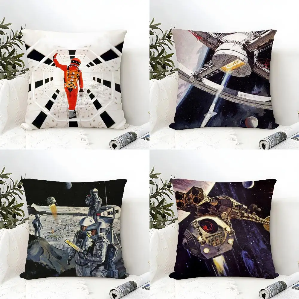 2001 A Space O-odyssey Classic Movie Cushion Cover Organic Linen Square Pillow Case Durable Non-Allergenic And Kind To Skin