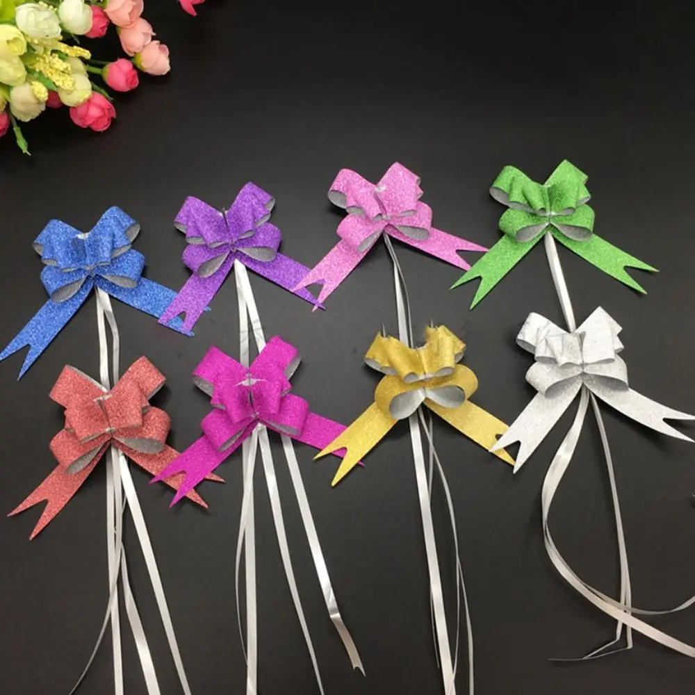 10Pcs Bowknots Ribbons For Gift Wrappers Wedding Birthday Party Pull Bow Knot Ribbon Christmas Gift Wrapping Ribbons Decoration