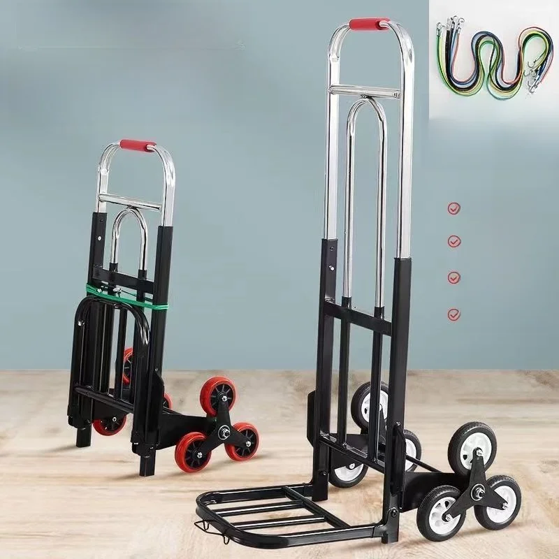 lightweight-multi-use-hand-pulled-shopping-cart-stair-climbing-small-trolley-portable-storage-organizer-for-home-and-business