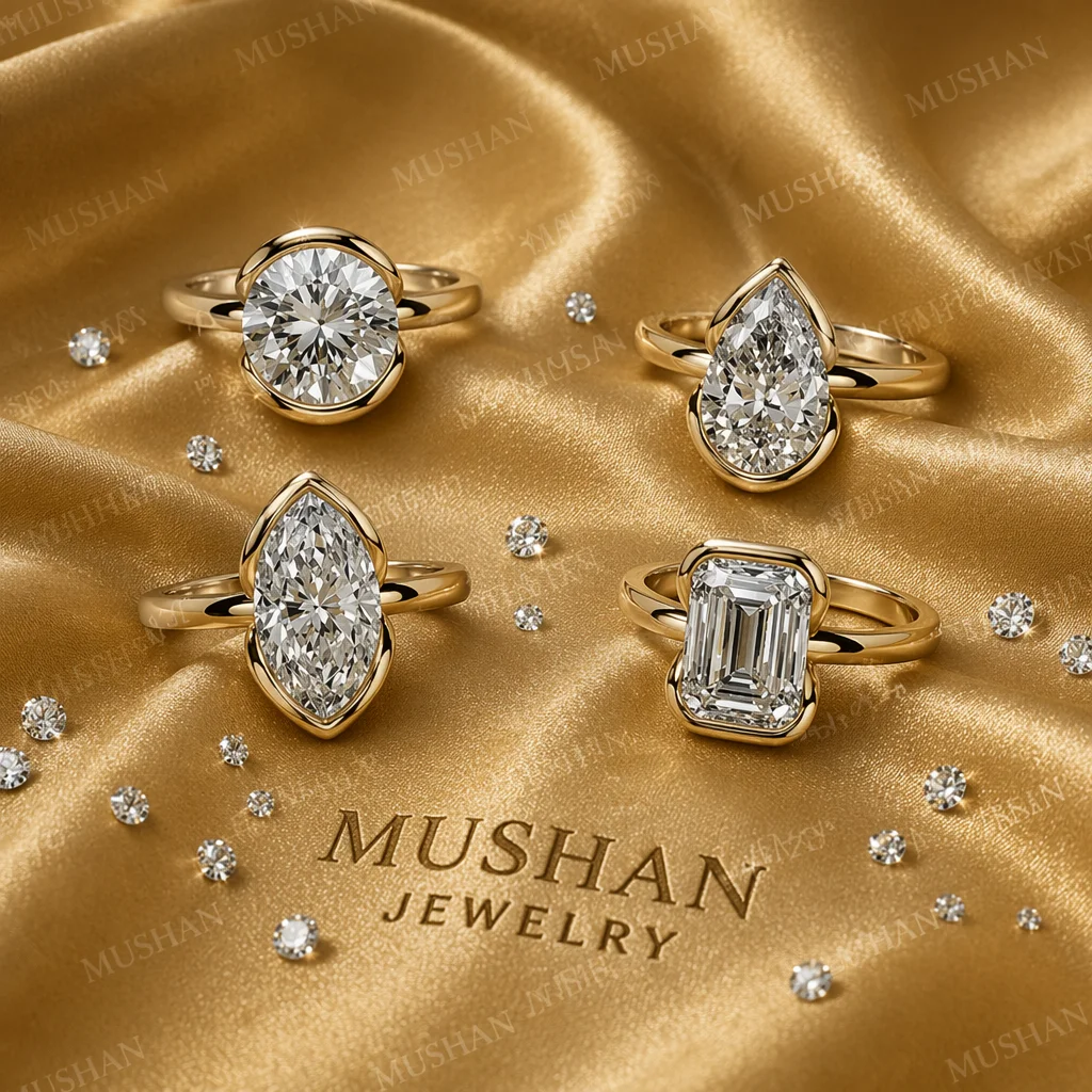 MUSHAN Luxury MST Jewelry 925 Sterling Silver Rings 2ct D Color Moissanite Diamond Women Ring Band GRA Certificated Fine Jewelry