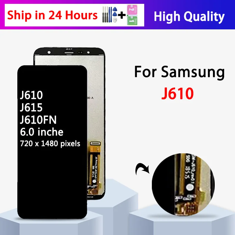 Pantalla J6 Plus de alta calidad para Samsung J6 + J610 J610F J610FN pantalla LCD MONTAJE DE digitalizador con pantalla táctil