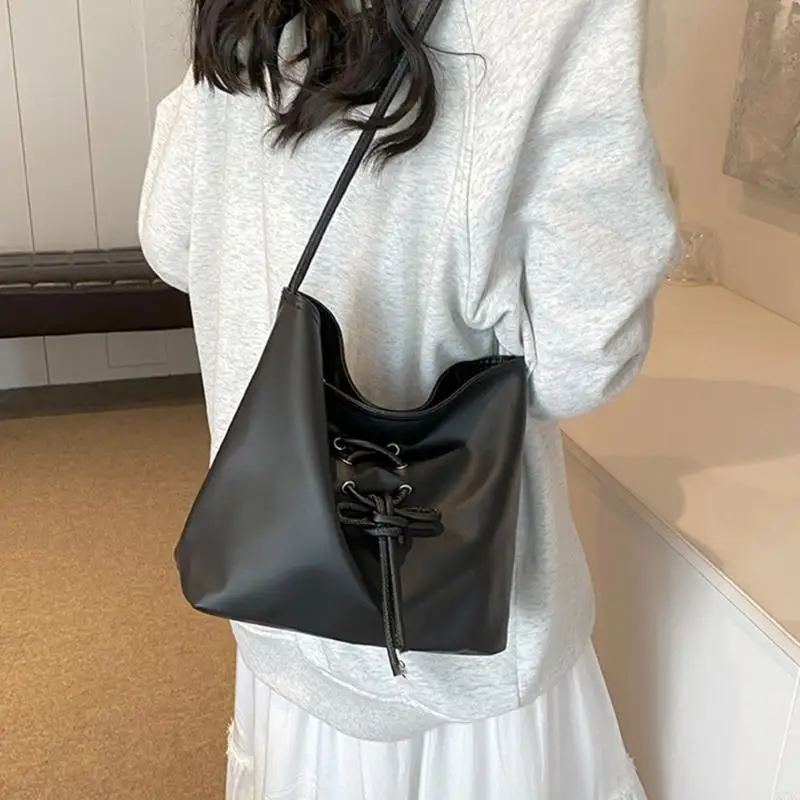 

X7XC Women Bag Korean Styles Armpit Bag Bows Underarm Bag PU Leather Shoulder Bag