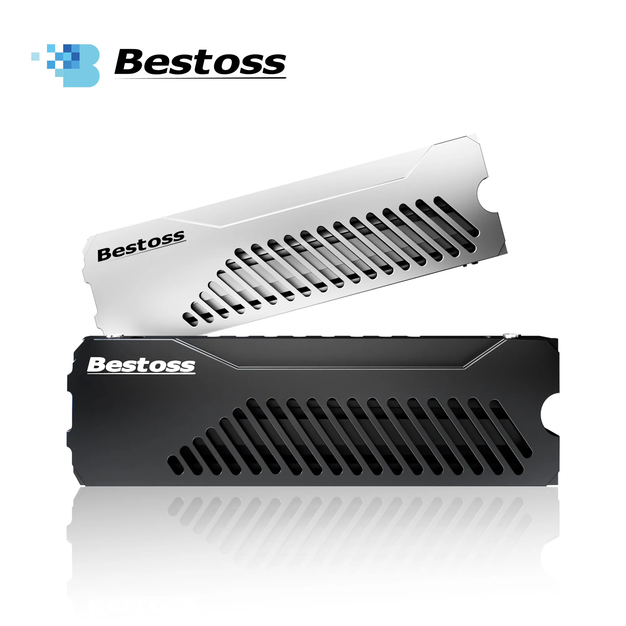 

Радиатор Bestoss M.2 NVMe NGFF 2280 SSD с алюминиевым охлаждением и двусторонней термопрокладкой для PS5 и ПК