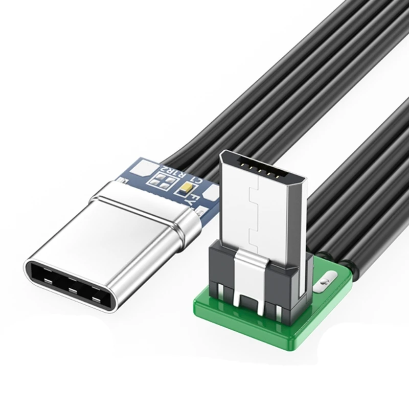 Flexible Straight Up Down & Left & Right Angled MicroUSB to USBC Data