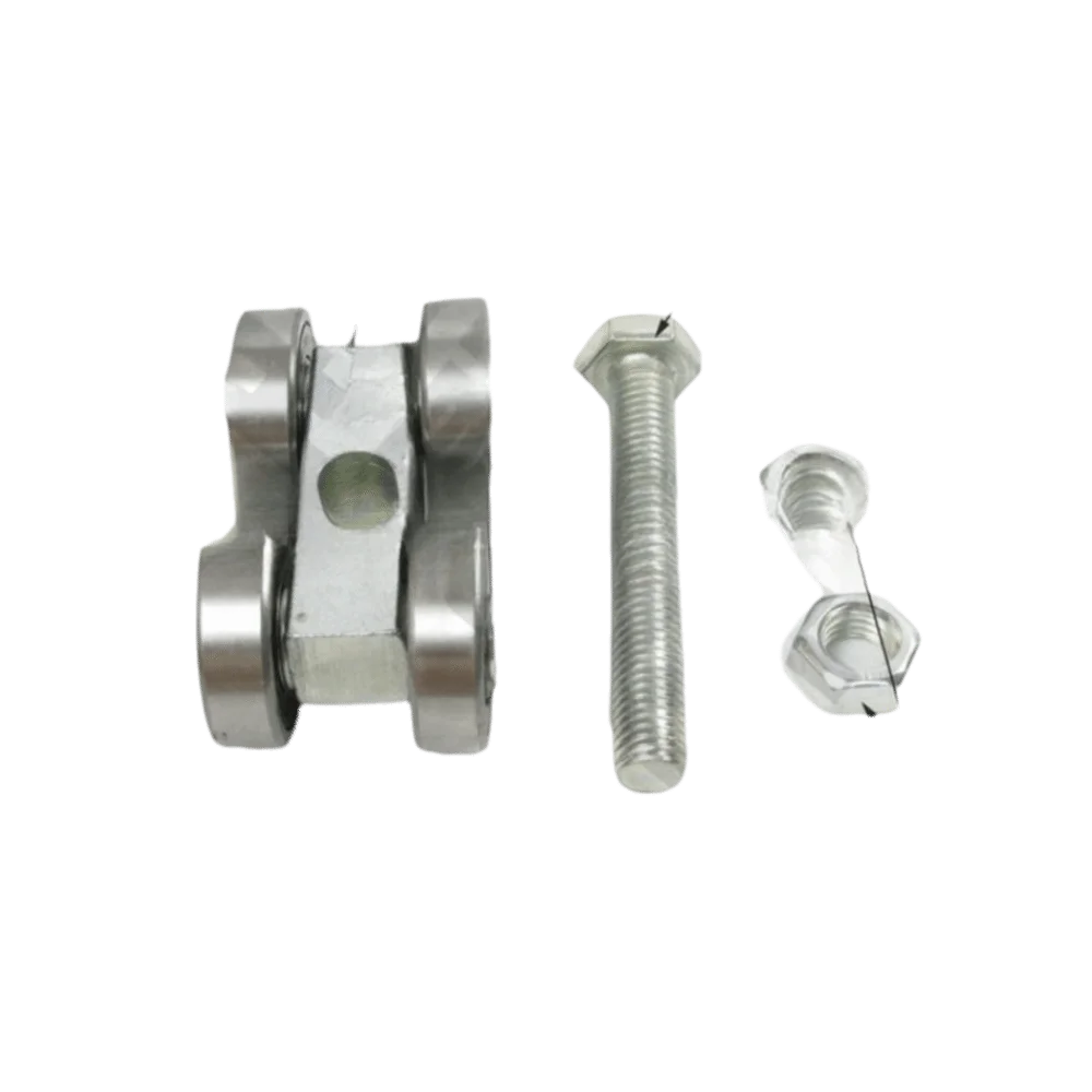 Hardware de acero, polea de puerta corredera, montaje en techo, herramienta de ahorro de trabajo, rodillos de puerta de Granero, construcción resistente ajustable