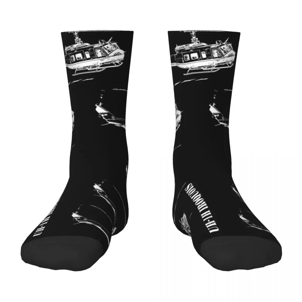 

UH-1H Huey Helicopter Socks sport gift christmas stocking Male Socks Women's