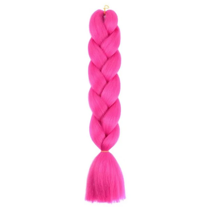 24 inch synthetische lange rechte yaki vlechten haar ombre vlechthaar jumbo regenboog vlecht haarverlenging voor vrouwen doe-het-zelf haar
