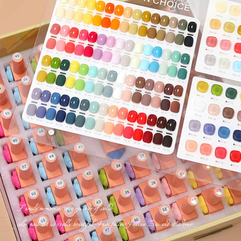 Lemcco Bärenflasche, 60 Farben, Gel-Nagellack-Set, 15 ml, Nagelgel-Set mit Farbdisplay-Karte, Großhandel, SoakOff UV-LED-Gel-Nagelkunst-Salon