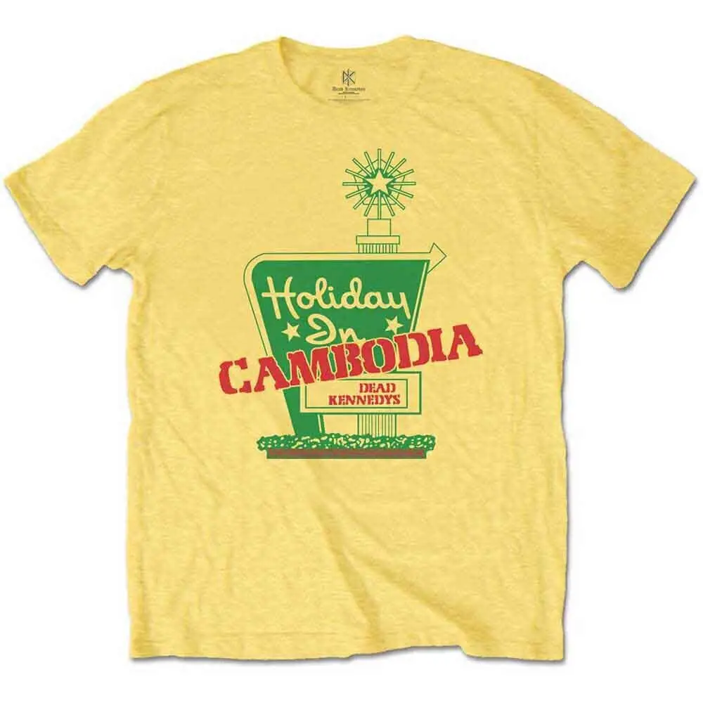 

Dead Kennedys 'Holiday In Cambodia' Yellow T shirt - NEW OFFICIAL