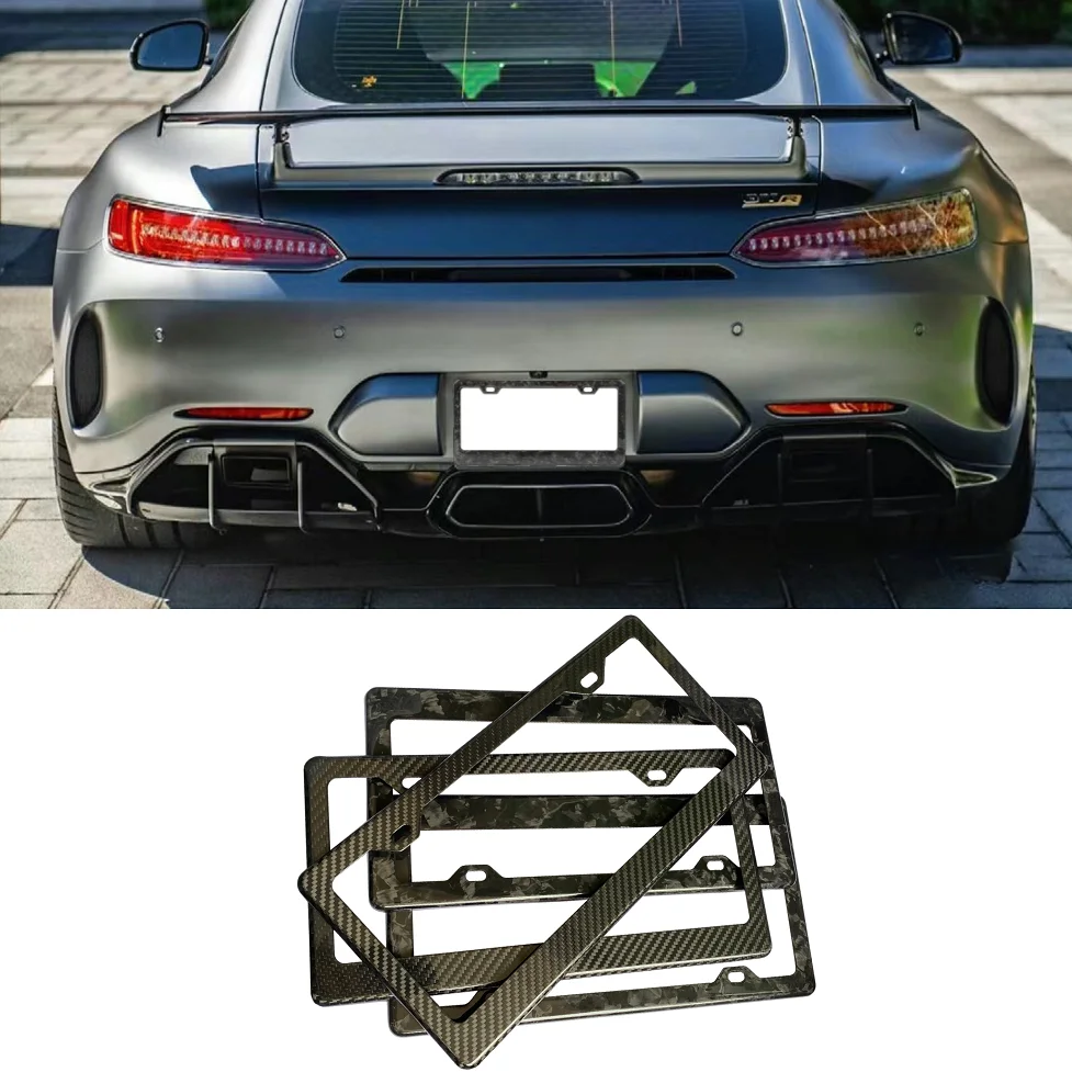 

Carbon fiber American car license plate frame forged carbon fiber license plate frame car license plate frame for Mercedes Benz