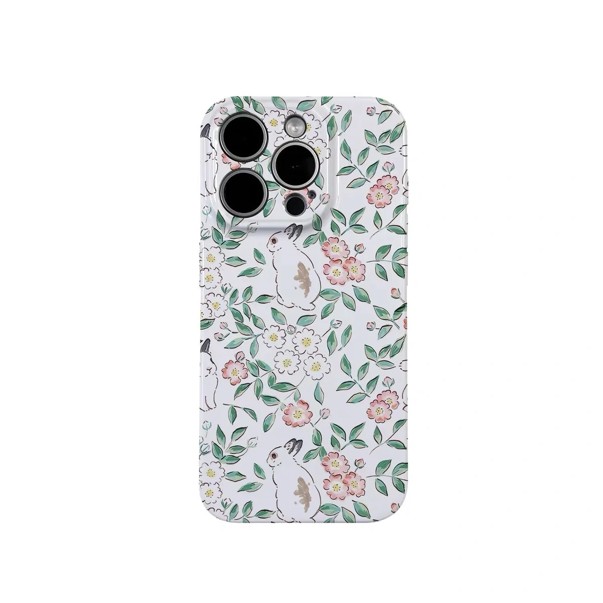 

Ins Green Flower Little Rabbit Case for IPHONE 17 16ProMax 15 14 13 12 11 PRO Plus Acrylic TPU Two in One Magnetic Phone Cases