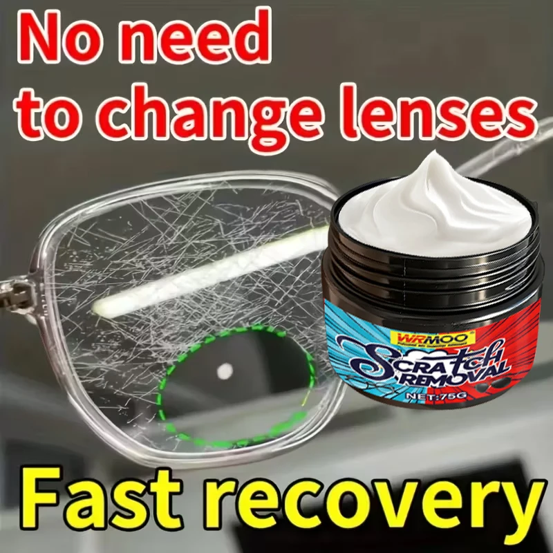 

Паста для удаления царапин с очков - устраняет царапины на очках, солнцезащитных очках, пластиковых и стеклянных линзах, профессиональная полировочная паста.