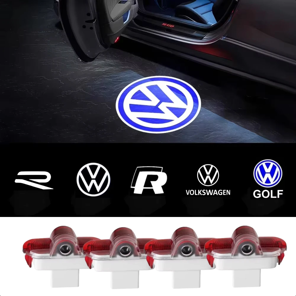 For VW Beetle Golf 4 GTI GTD GTE Rline R Jetta MK3 MK4 MK5 1J0 947 411 Lamp Sagitar car LED logo door projection welcome light