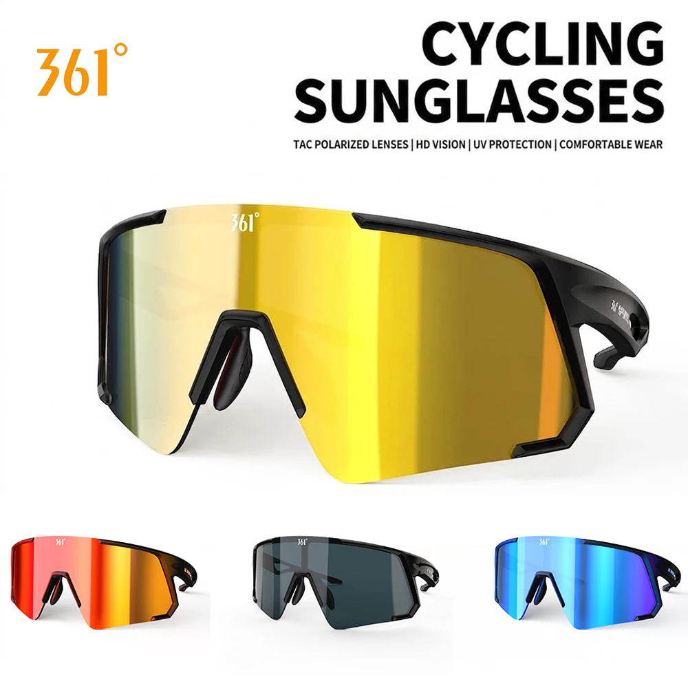 361 Degrees Polarized Cycling Goggles TR90 Durable Men Women Glasses Ultralight UV Protection Sunglasses Road Cycling Eyeswear