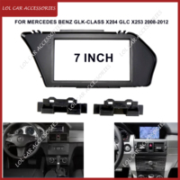 7 Inch For Mercedes Benz GLK GLK-Class X204 GLC X253 2008-2012 Car Radio Android MP5 Player Casing Frame 2 Din Stereo Fascia