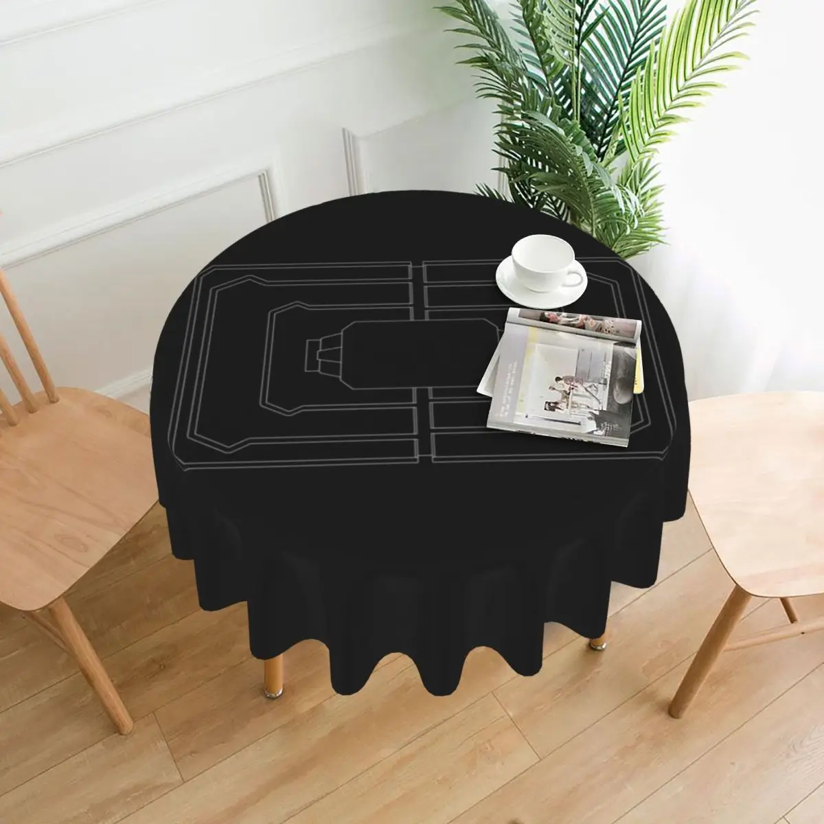 Frost Trap Welcome Waterproof Round Tablecloth Oilproof Table Cloth for Kitchen Events Dining Table Cover 60 inches
