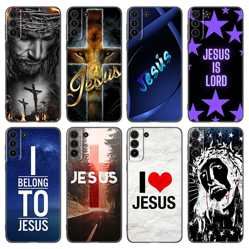 Verse of The Christian Jesus Black Phone Case For Samsung Galaxy S20 S23 FE S21 S22 S24 Ultra S10 Lite S8 S9 Plus S7 Edge