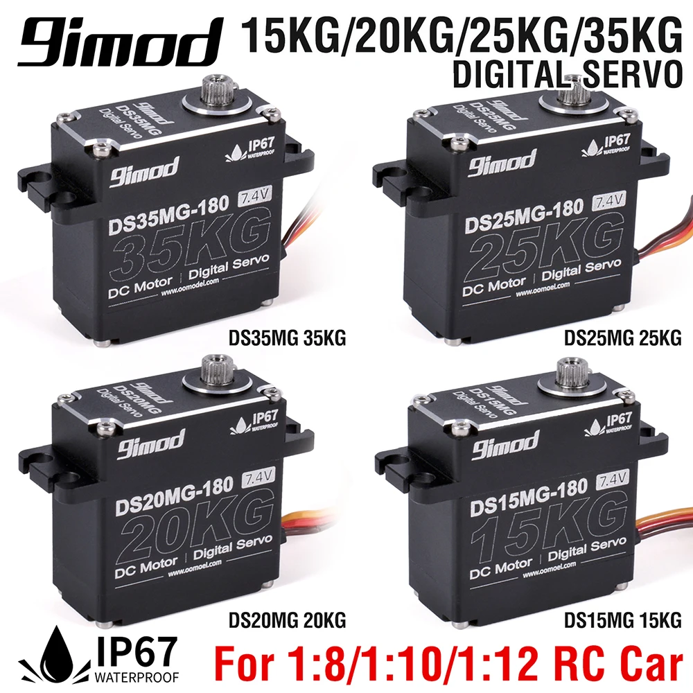 9imod Servo 15KG 20KG 25KG 35KG Waterproof Servo Motor Metal Gear Servo for Arduino Traxxas trx4 Scx10 1/8 1/10 1/12 RC Car