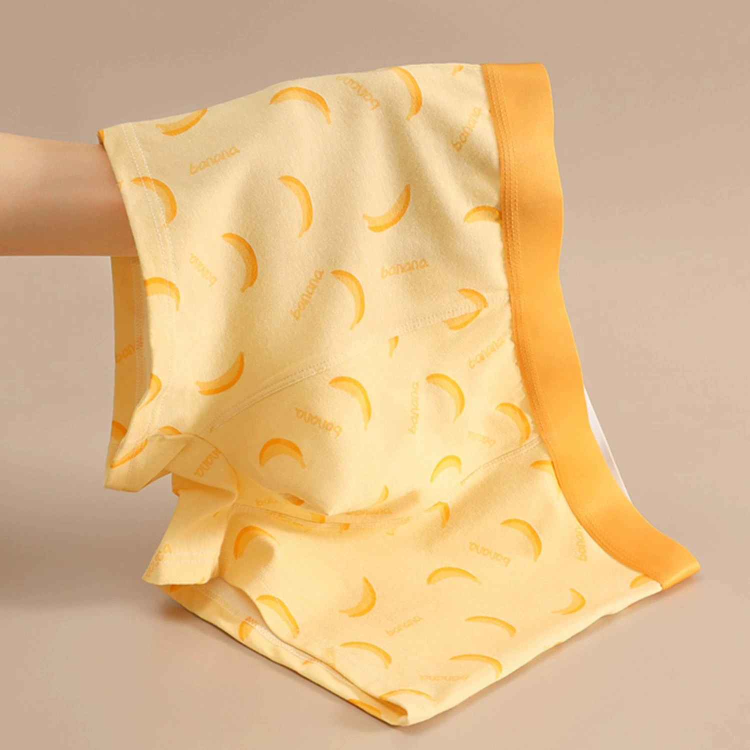 【3pcs】Celana Dalam Pria Warna Pink Buah Celana Boxer Anak Laki-Laki dengan Cetakan Personal Celana Dalam Pinggang Sedang Tipis Katun Tanpa Jahitan