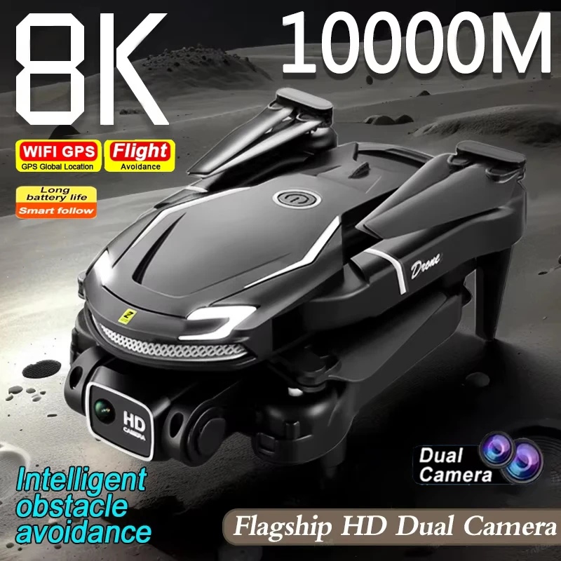 

Оригинальный дрон V88 8K, профессиональная воздушная двойная камера, всенаправленный мини-дрон для предотвращения препятствий, GPS, складной квадрокоптер, 10 км