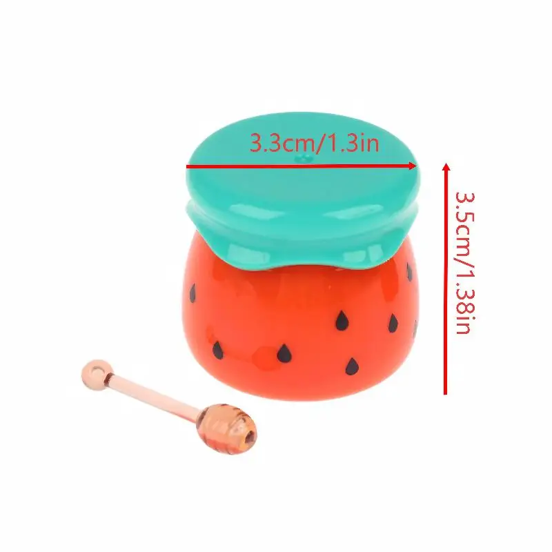 1 Stück Niedlicher Wassermelonen-Lippenbalsam-Behälter, Leeres Lippenmasken-Gefäß mit Mini-Honigstab, Lippenstift-Verpackung, Mini-Kosmetikspender – Detail 14