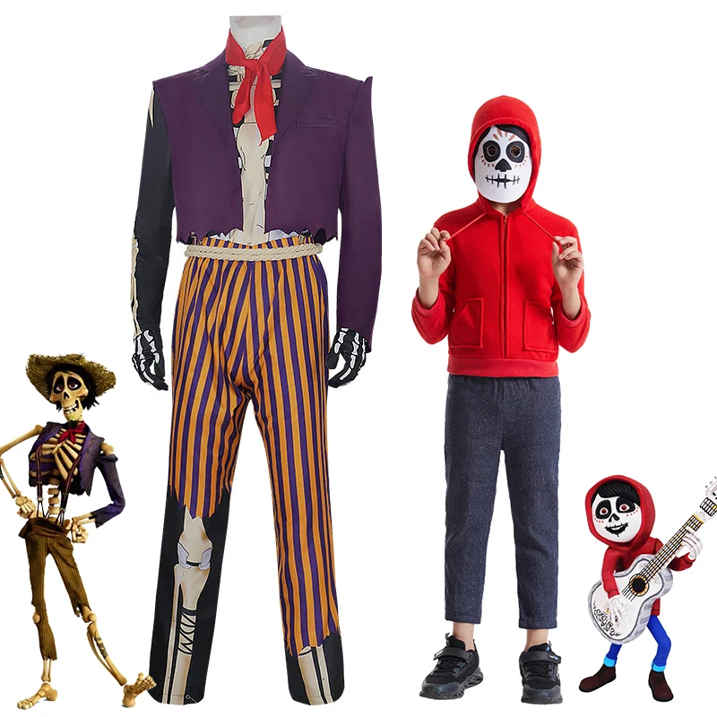 Child Boy Coco Miguel Costume Day Of Dead Halloween Outfit Great-grandfather Men Hector Cosplay