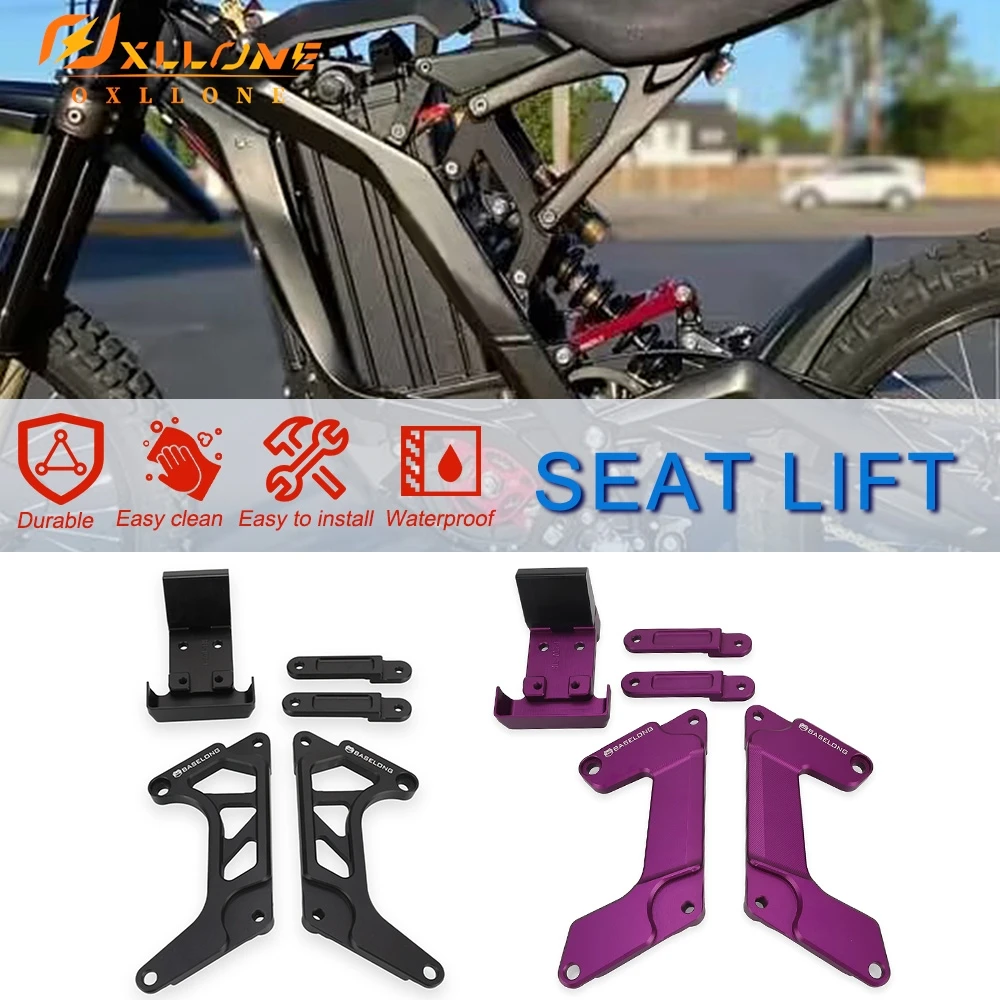 For Sur-Ron Light Bee X S X L1 Motorcycle CNC For VTB VENTUS ONE For E-RIDE PRO S Eride Pro SS Seat Extender Suspension Lift Kit